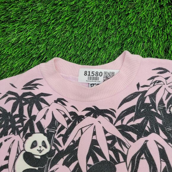 Vintage 1986 Panda Sweatshirt Womens Large 23x25 UNION Made - Picture 13 of 16